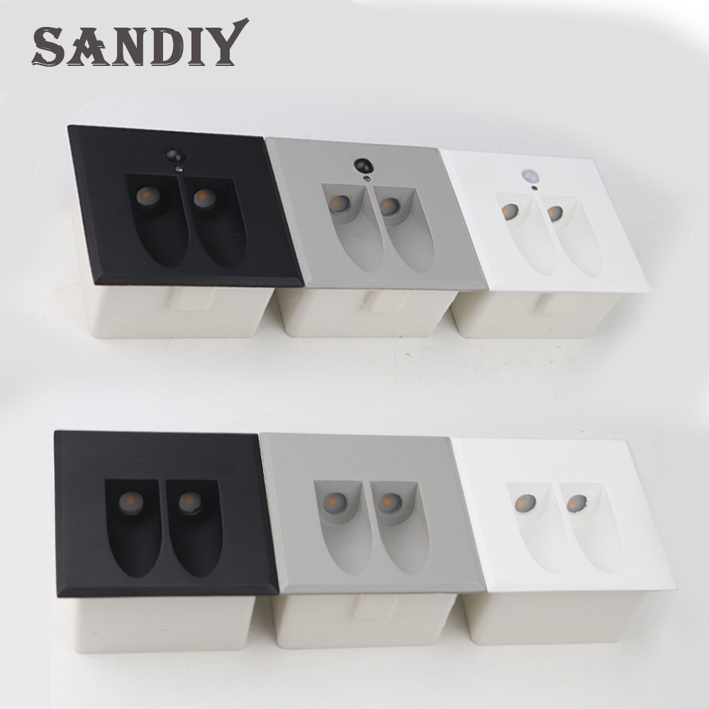 Outdoor Lighting On Stairs - SANDIY Sensör Duvar Lambası Su Geçirmez