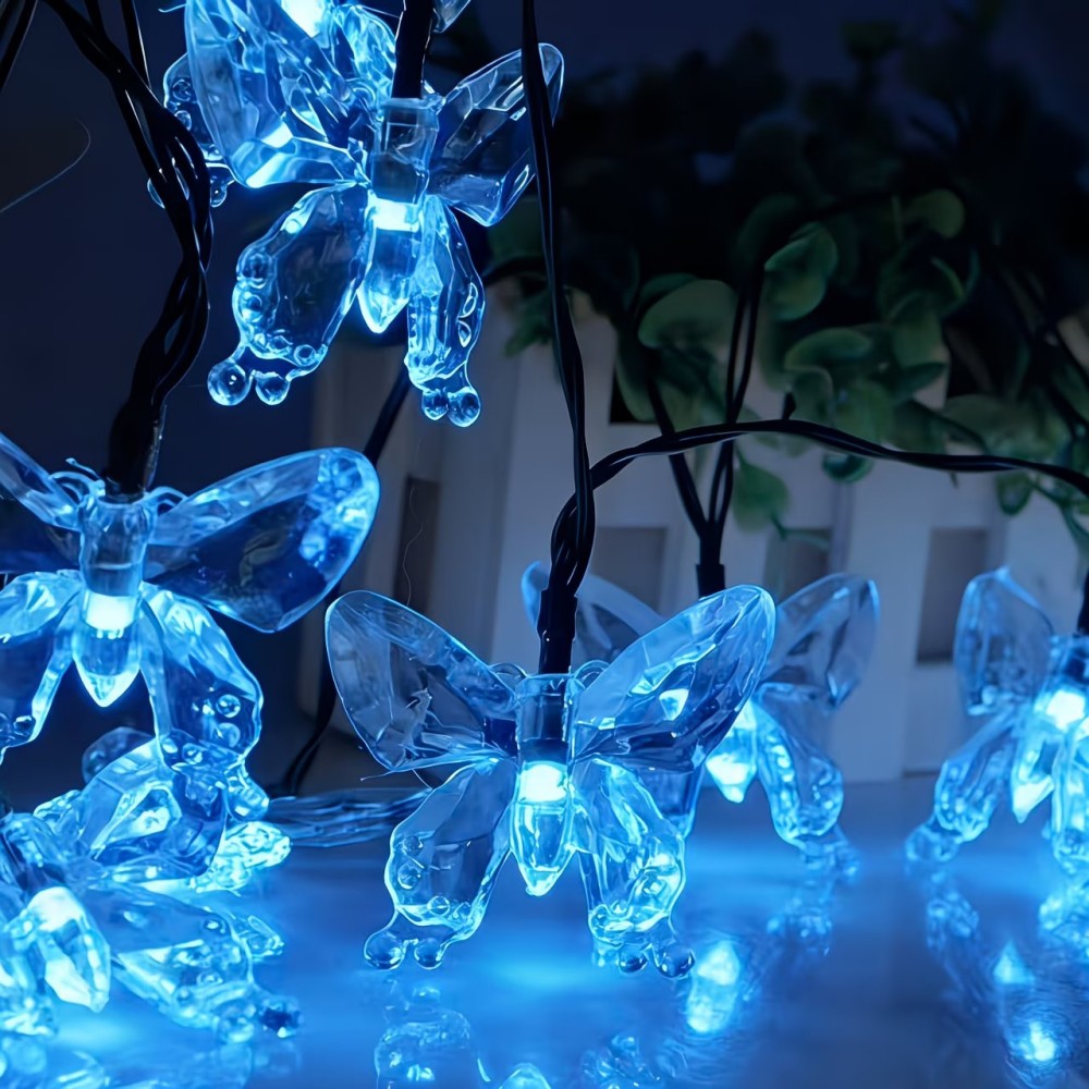 Solar Fairy String - Kristal Kelebek Dış Mekan Peri Işık