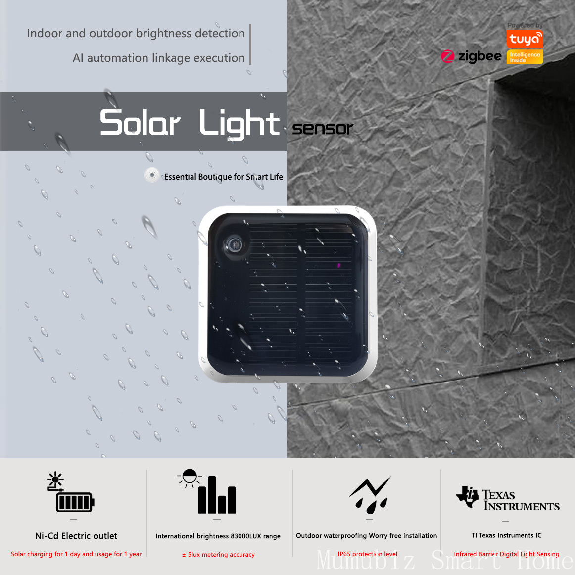 Outdoor Lighting Zigbee - Tuya Zigbee Güneş Işığı Sensörü -