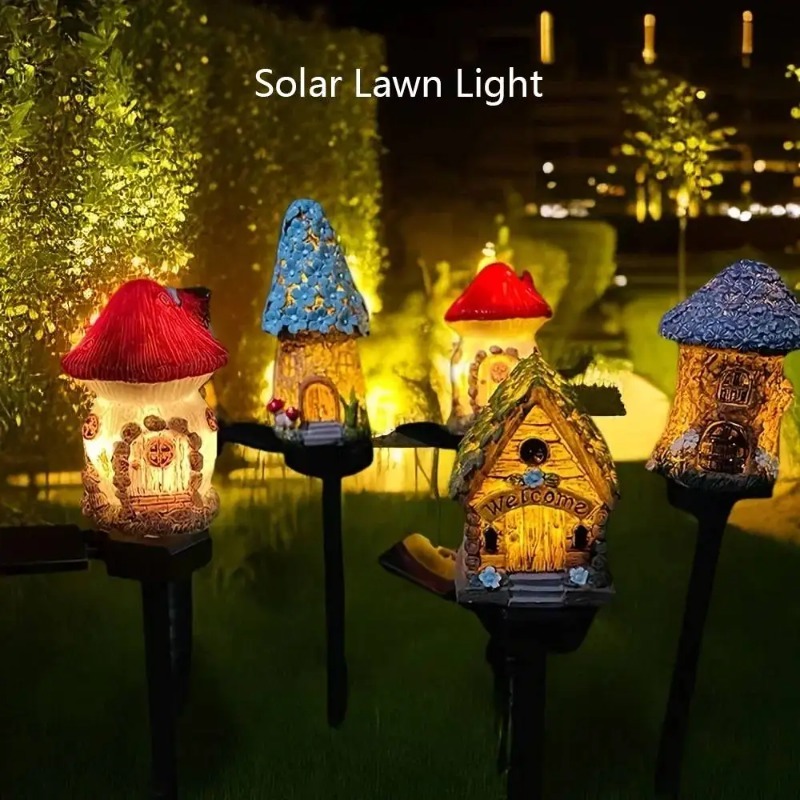 Outdoor Lighting For Front Of House - Yeni Güneş Enerjili Reçine Çiçek Ev