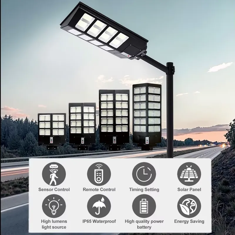 Motion Sensor Outdoor - 9W Güneş Enerjili LED Sokak Lambası