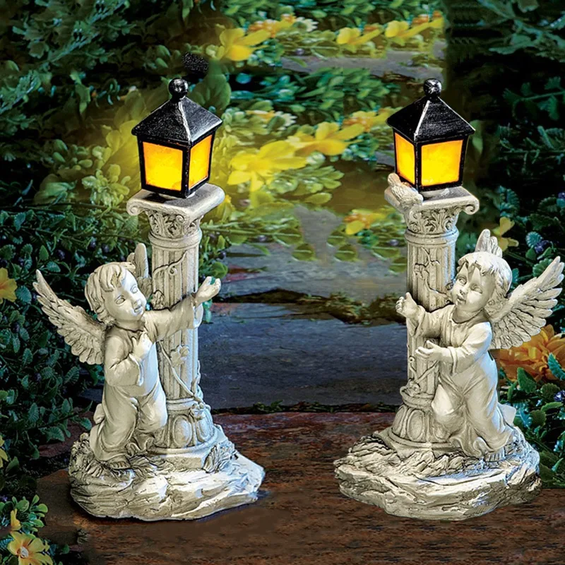 Outdoor Lighting Architectural - Güneş Işığı Avrupa Roma Sütun Melek
