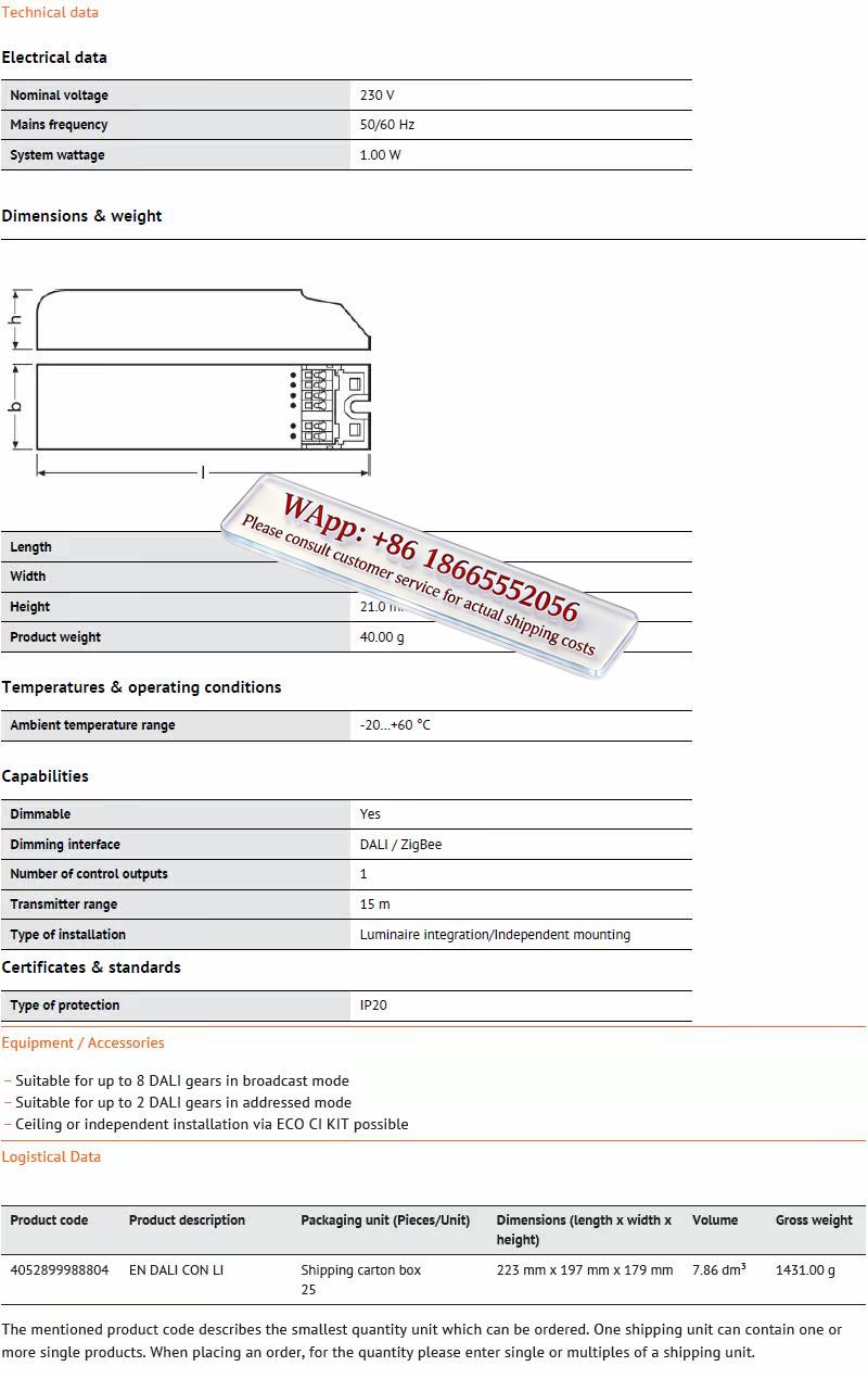 OSR AM ZIGBEE DALI CON LI için - Outdoor Lighting Zigbee incelemesi ve fiyatı