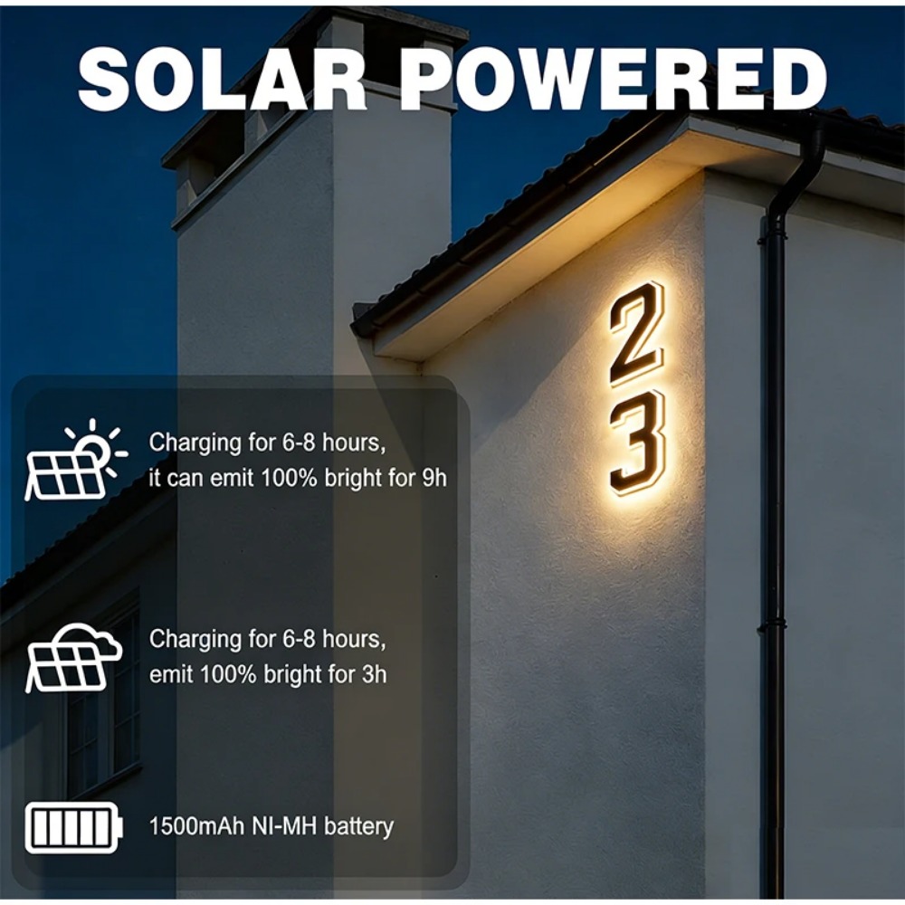 Yeni Güneş Enerjili Adres Tabe - Outdoor Lighting Architectural incelemesi ve fiyatı