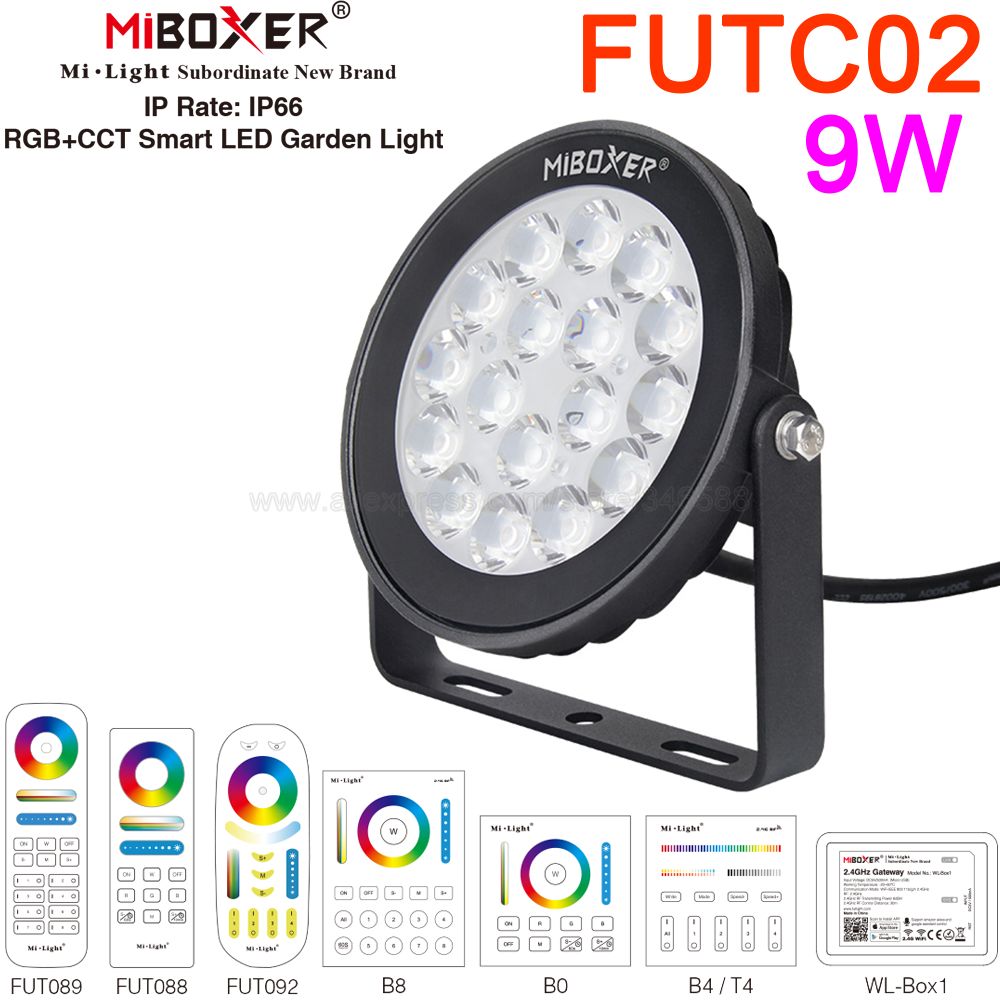 MiBoxer 9W RGB+CCT LED Bahçe I - Outdoor Lighting Zigbee incelemesi ve fiyatı