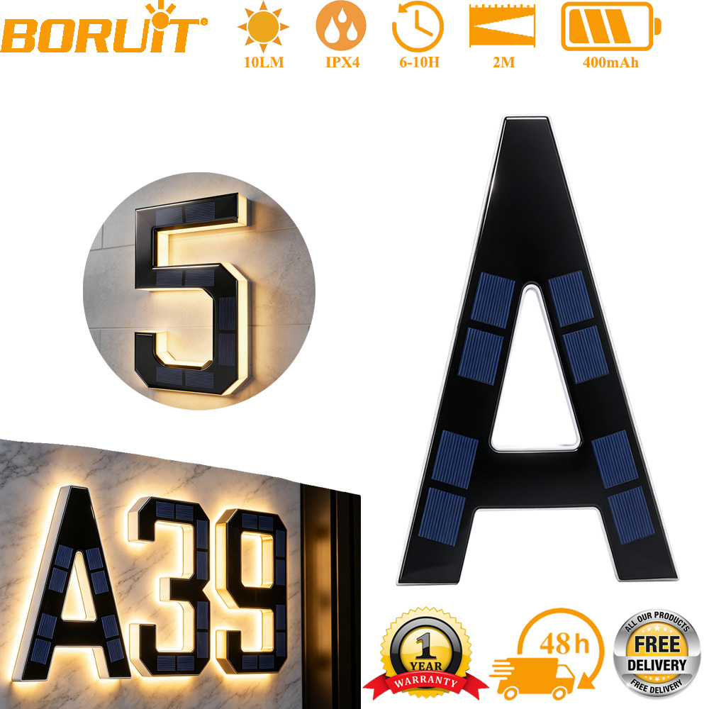 12CM Güneş Enerjili Ev Numaras - Outdoor Lighting For Front Of House incelemesi ve fiyatı