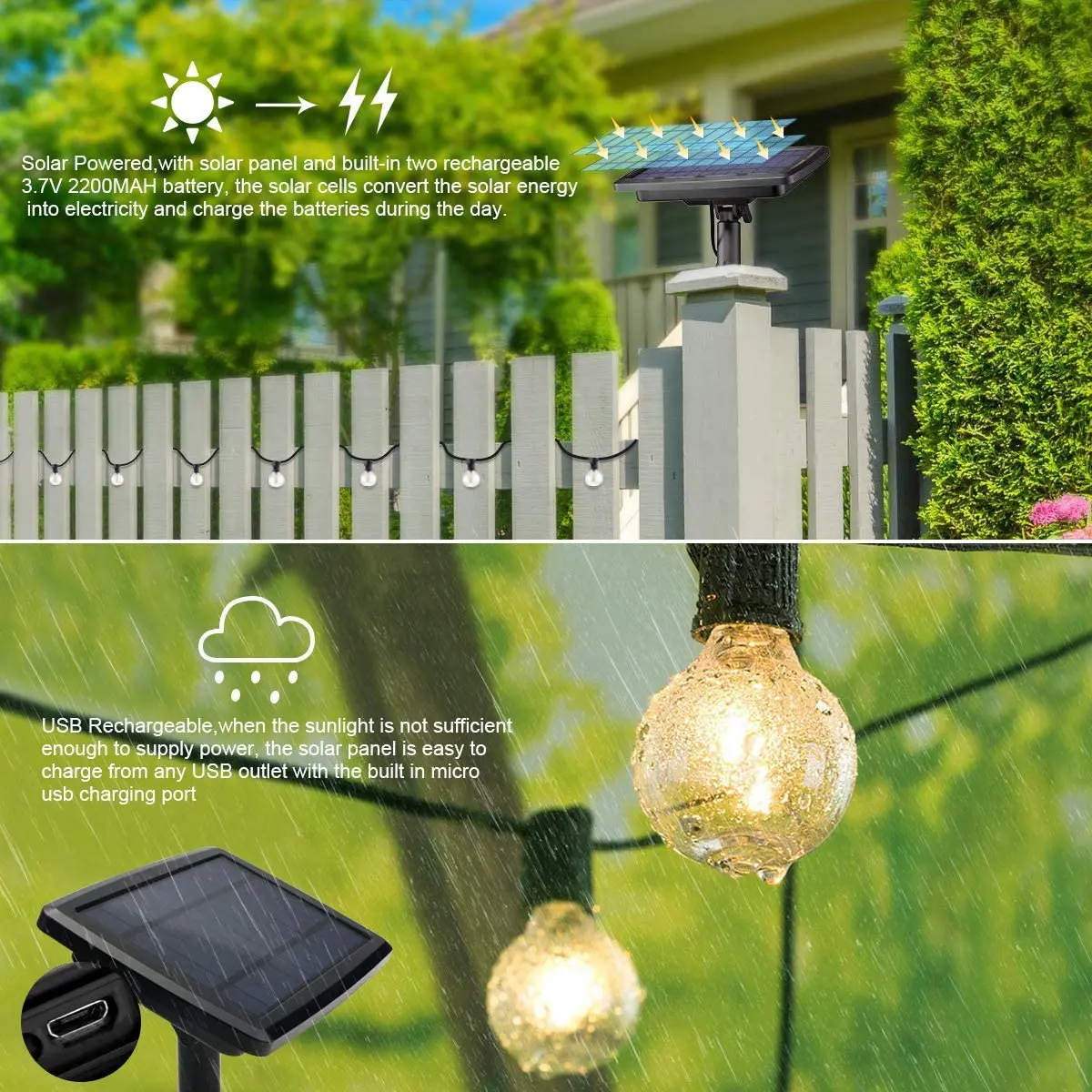 100/50/25ft güneş Led dize işı - Solar Fairy String incelemesi ve fiyatı