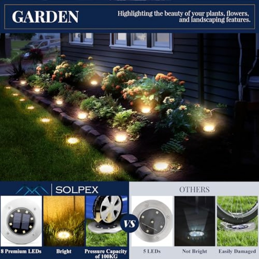 Güneş Enerjili Zemin Lambaları - Outdoor Lighting Driveway incelemesi ve fiyatı