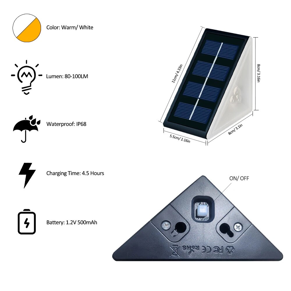 IP67 Su Geçirmez Güneş Enerjil - Outdoor Lighting On Stairs incelemesi ve fiyatı